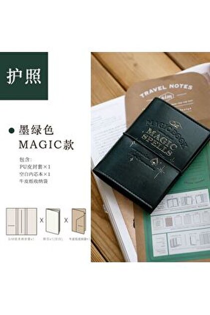 BENSTORE 1 adet TN pasaport boy travelers notebook sim siyah