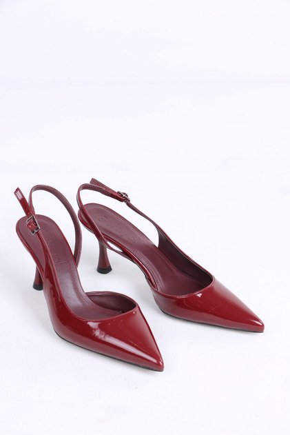 Sarah Burgundy Patent Leather High Heels