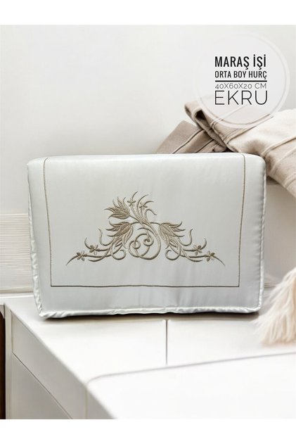 Maraş İşi Hurç 40x60x20 cm Orta Boy Çeyizlik Nakışlı İşlemeli Söz Nişan Gelin Bohça