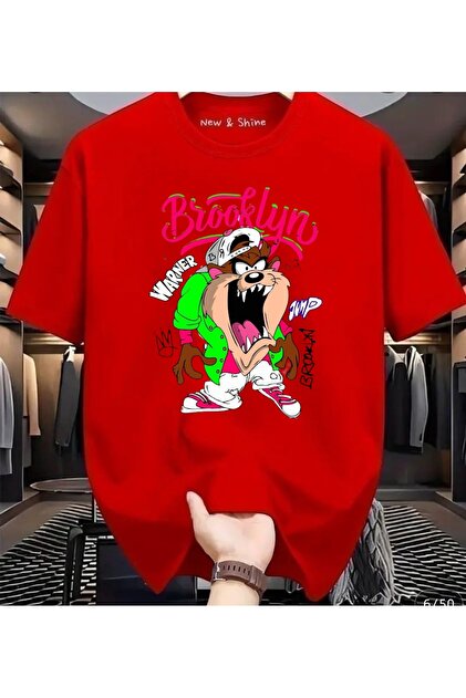フリンストーンズ NEWSHİNE The Flintstones Baskılı Unisex Oversize T-shirt - Fiyatı