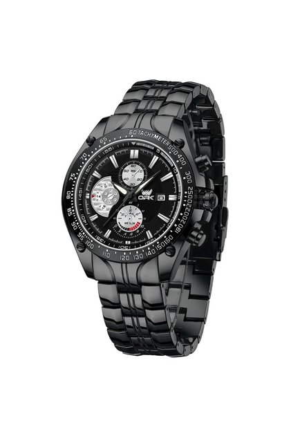Ceas Bărbătesc Negru Total Cronograf Tahimetru Luminos Oțel Inoxidabil 40mm CS1607