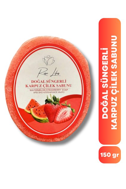 Natural Sponge Watermelon Strawberry Soap 150Gr