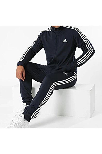 adidas M 3S Tr Tt Ts Erkek Günlük Eşofman Takımı GK9658 Lacivert
