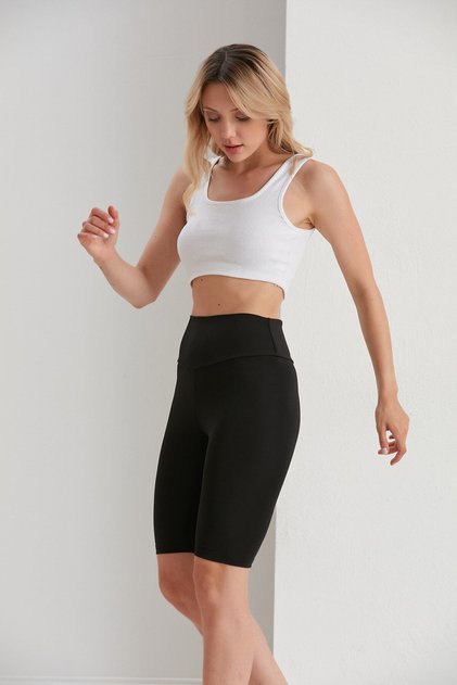 Black Shorts Leggings with Pockets