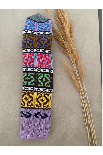 Hand Knitted Long Authentic Winter Wool Socks