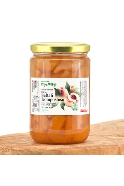 Şeker İlavesiz Şeftali Kompostosu 660ml