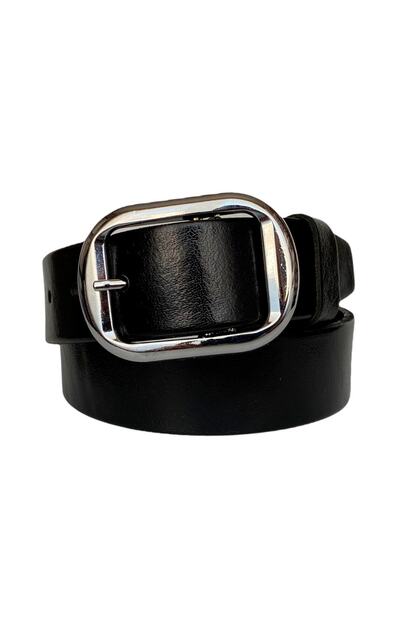 Genuine Leather Silver Buckle Women's Jeans, Sports Belt 4 Cm=an-byn-23