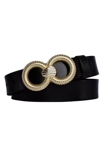 100% Genuine Leather, Gold Buckle 4 Cm Black Women's Belt; Jeans, Sports Belt=an-byn-78.gold. endless.new