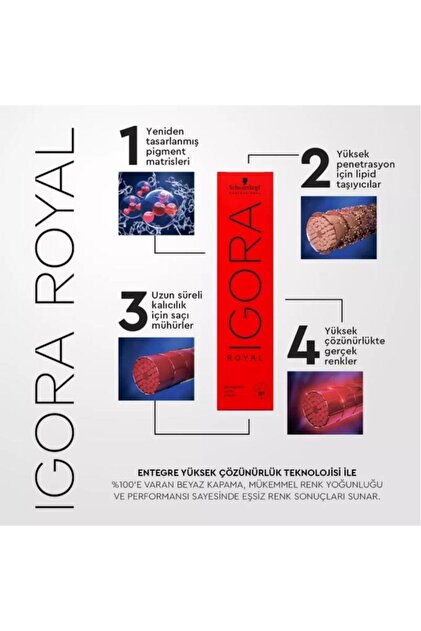 ポイポイ君  IGORA  カラーリング剤 90本セット Schwarzkopf igora royal 9-55 60ml - Fiyatı, Yorumları