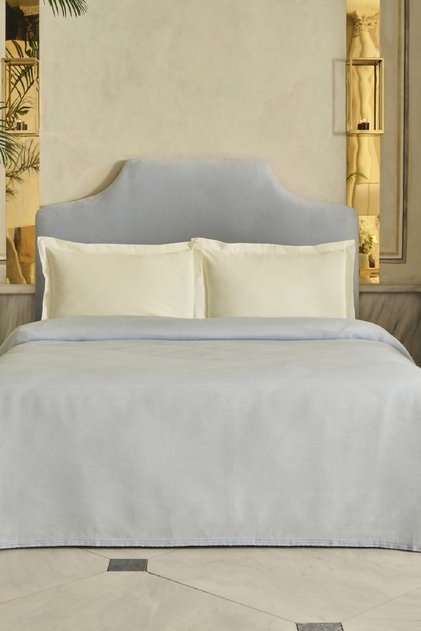 Alya Scalloped Bamboo Double Pike Blue