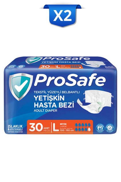 Waistband Adult Diapers with Wetness Indicator 100-150cm Large (L) 30 X2 Pack