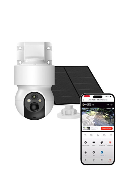 Xenon Smart Güneş Enerjili Kamera | 4G Gece Görüşlü, Akıllı, Dış