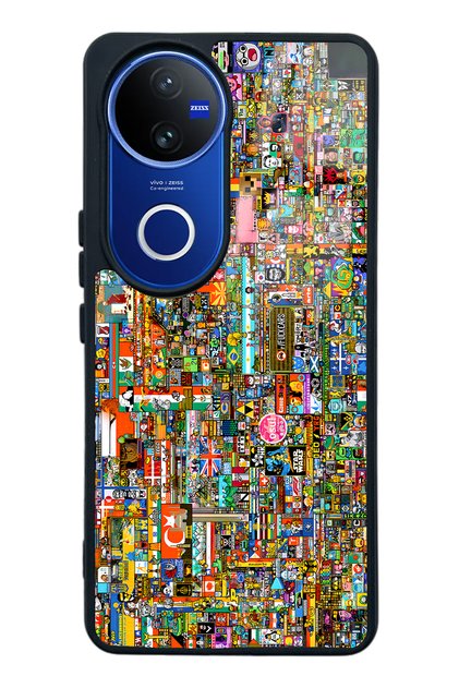 Glossy Phone Case for Vivo V50 R/Place Souvenir Design