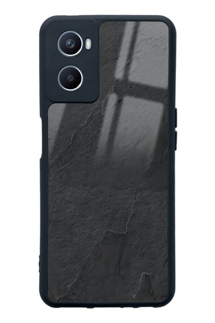 Oppo A96 Black Marble Design Glossy Phone Case