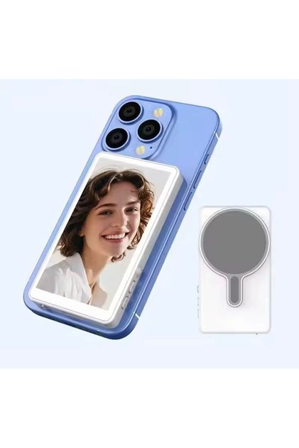 Selfie, Vlog gerçek zamanlı telefon yansıtma şarj edilebilir kablosuz manyetik telefon ekran monitör