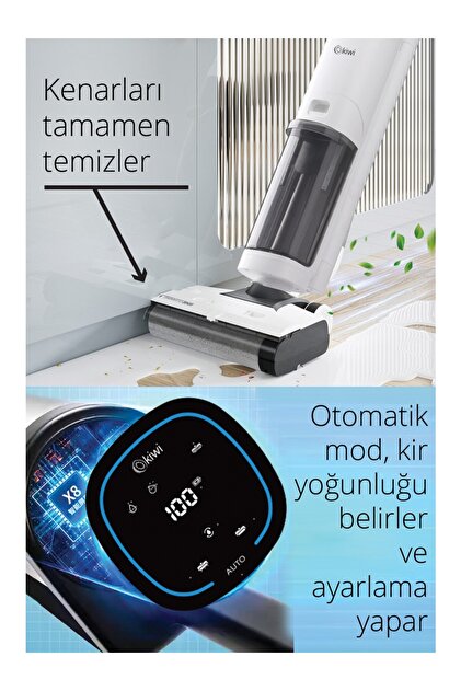 Kivi KSC-4270 Şarjlı Islak Kuru Süpürge ve Zemin Temizleyici mob