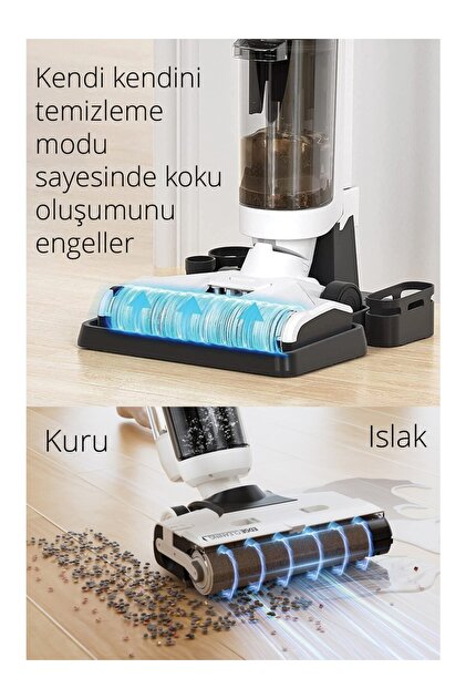 Kivi KSC-4270 Şarjlı Islak Kuru Süpürge ve Zemin Temizleyici mob