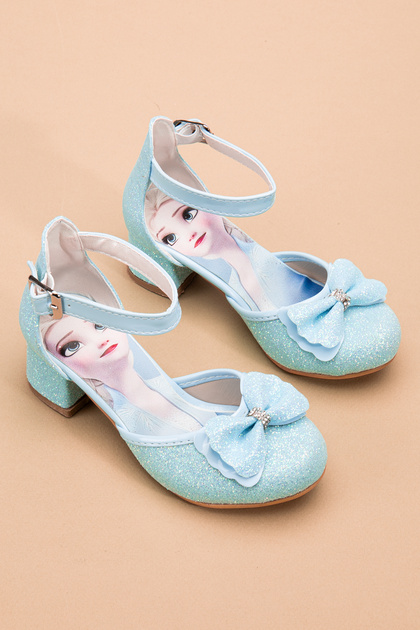 Bow Kids Evening Dress Shoes Heeled Shoes