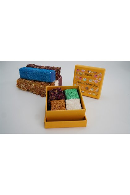 Turkish Delight Soap Set of 4 - Handmade Gift Soap Box