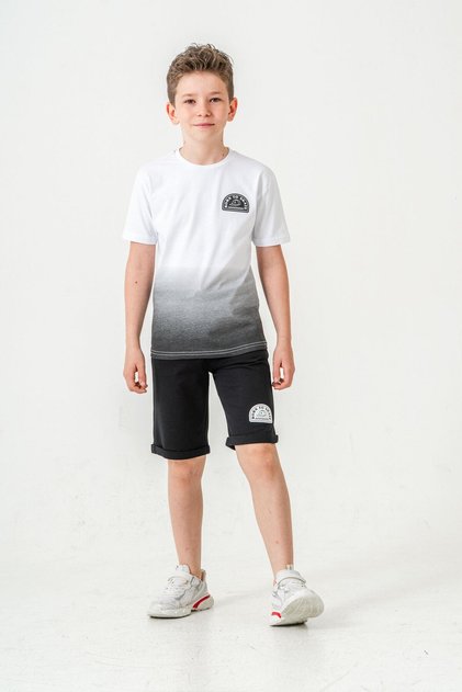 Born the Skate Printed Boy's Shorts - T-Shirt Set