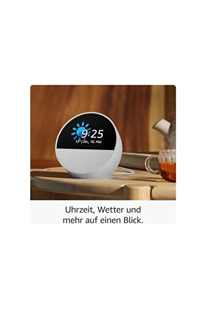 Amazon Echo Spot Alarmlı Saat Akıllı Asistan Hoporlör Siyah