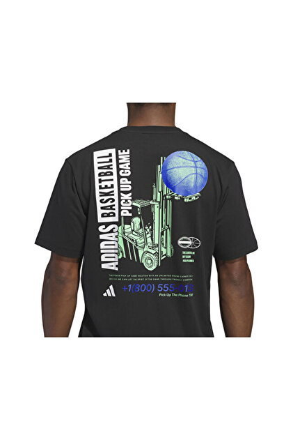 adidas Sum Novelty T 1 Erkek Basketbol Tişörtü JI7107 Siyah
