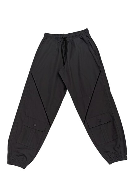 Boy / Girl Striped Pocket Model Smoked Parachute Fabric Trousers