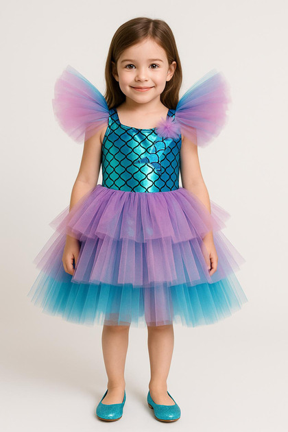 blue dress for baby girl Mermaid Little Girl Dress main image 1