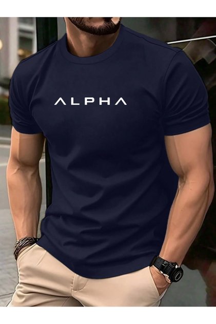 Unisex Alpha Front Printed Design Tshirt