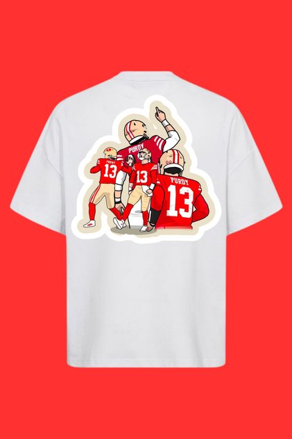 Purdy American Football Printed Oversize T-Shirt