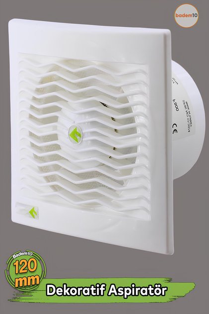 Elektrikli Wc Mutfak Büro Banyo Havalandırma 120 mm Aspiratör Fan Kirli Hava Kötü Koku Egzoz Fanı
