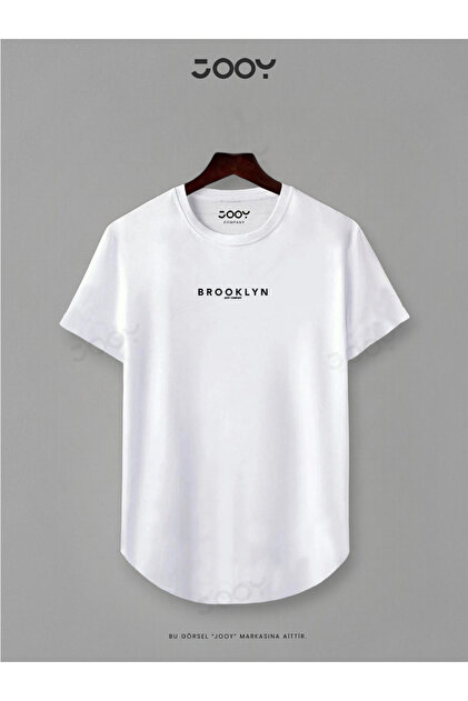 Jooy Company Brooklyn Jc Baskılı Siyah Beyaz Oval Kesim Tshirt 2