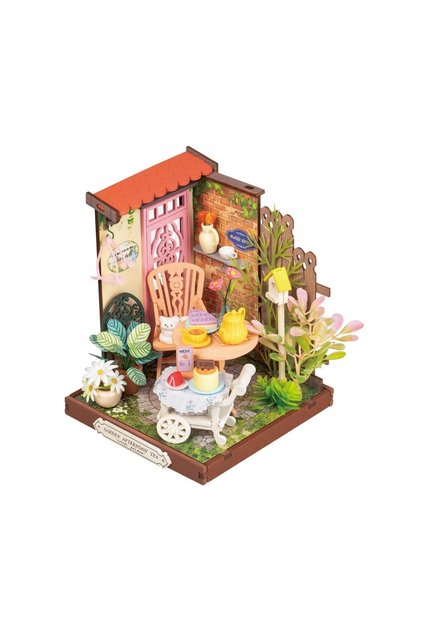 Puzzle 3D, Ceainărie Grădină, Rolife, lemn, 76 piese