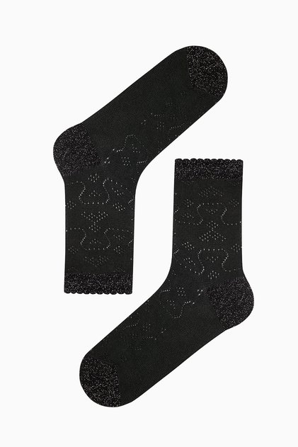 Sparkle Ankle Siyah Soket Çorap