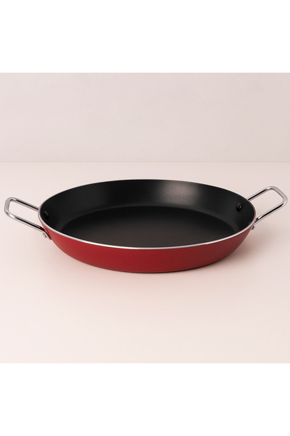 38 cm Non-Stick Paella Pan with Double Handles | Non-Stick Frying Pan for Fish, Meat & Vegetables