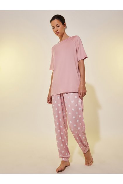 Round Neck Short Sleeve T-Shirt and Joggers Set