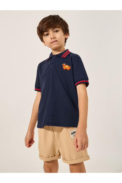 Embroidered Polo T-Shirt and Shorts Set