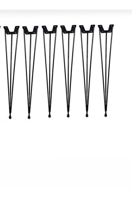 Sehpa Ayağı Kütük Sehpa Ahşap Tv Ünitesi Konsol Zigon Orta Yan Sehpa Metal 50cm/6adt