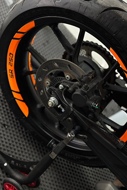 For Cfmoto 250Sr Neon Orange Wheel Rim Strip Sticker Sticker (8 Pieces)