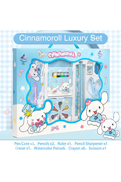 MJ TOYS Kuromi Sanrio 9 Parça Kırtasiye Seti Okul seti Kuromi