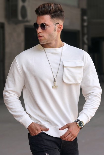 Ecru Crew Neck Sweatshirt 5320