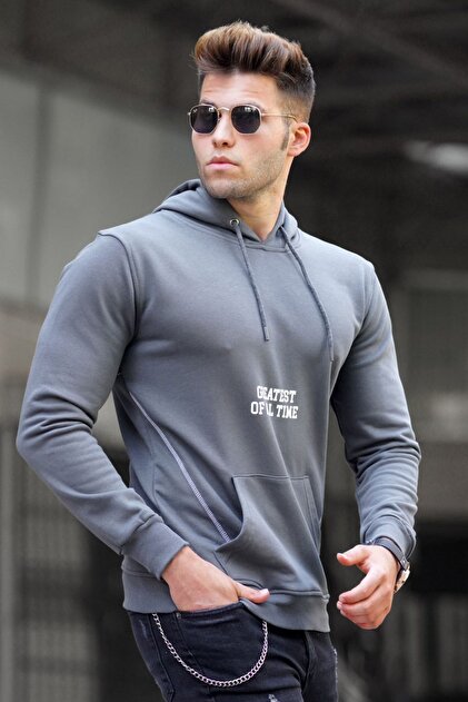 Smoked Printed Hooded Sweatshirt 5292