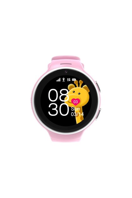 Round Akıllı Çocuk Saati - Pink