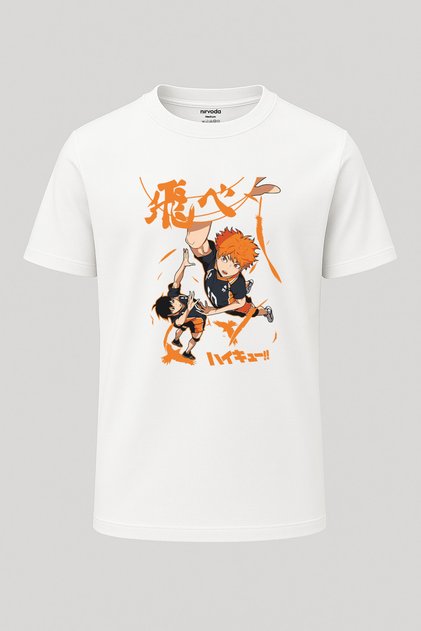 Haikyuu Printed Loose Fit Crew Neck T-Shirt Anime Manga