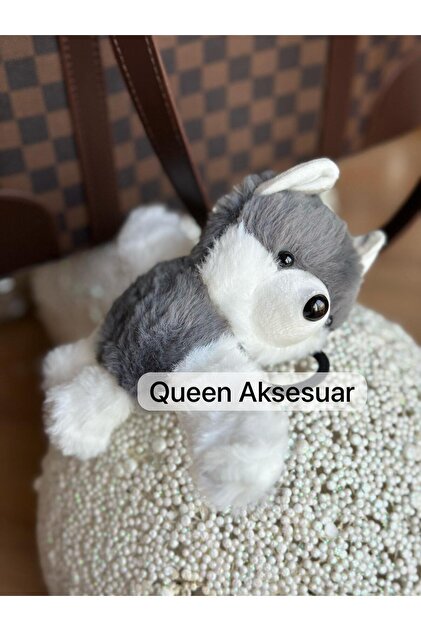 QUEEN AKSESUAR 3'ü 1 arada oyuncak peluş sarılan kurt köpek toka