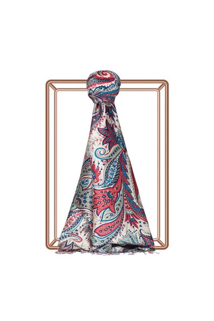 Paisley Patterned Silk Shawl 06572-Turquoise