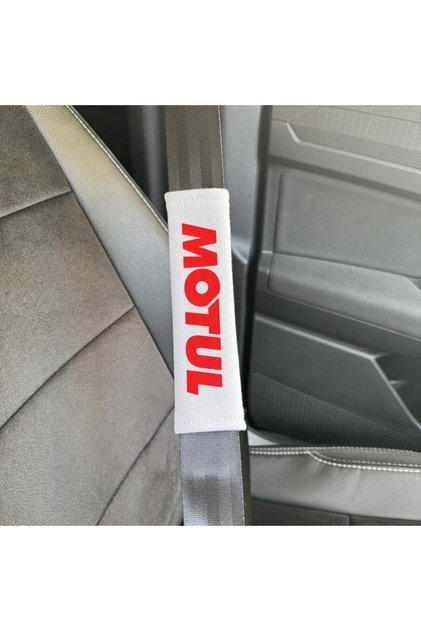 Motul White Safety Belt Seat Belt Pad 2 Pcs