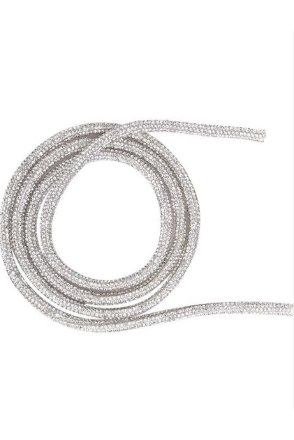 1 Meter Silver Stone Shiny Luminous Ribbon Rope for Shoes Clothes Etc. Decorative Rope