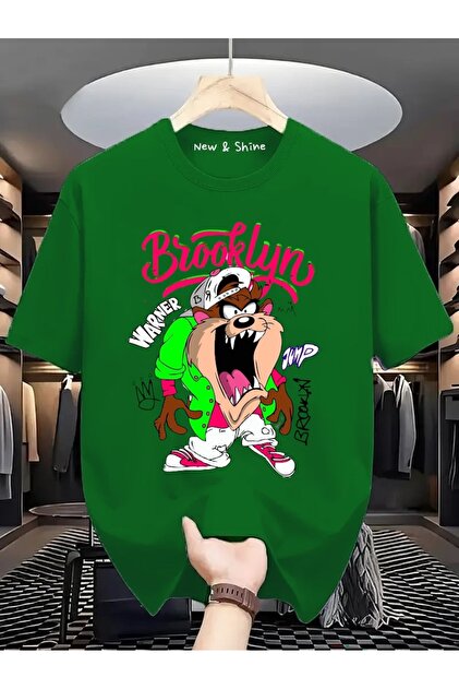 Tasmanian Devil Printed Oversize T-Shirt