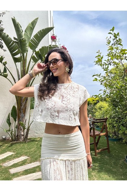 Beige Lace Blouse